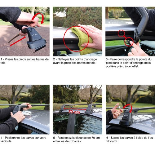 Barre de toit POLAIRE Inspiration 018 Volkswagen polo 6 5 portes