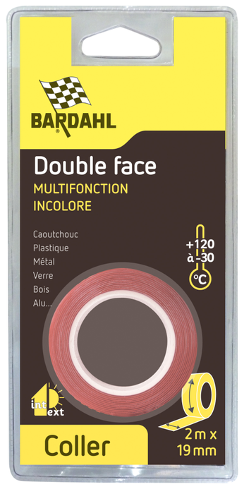 Double face transparent BARDAHL 19mm x 2m - Roady