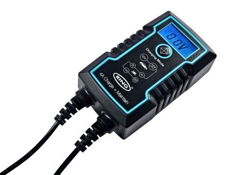 Chargeur de batterie intelligent et maintien de charge RING 12V, 4A RESC804FR