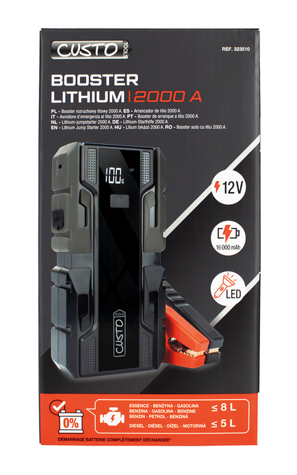 BOOSTER BATTERIE LITHIUM 16AH-2000A CUSTO
