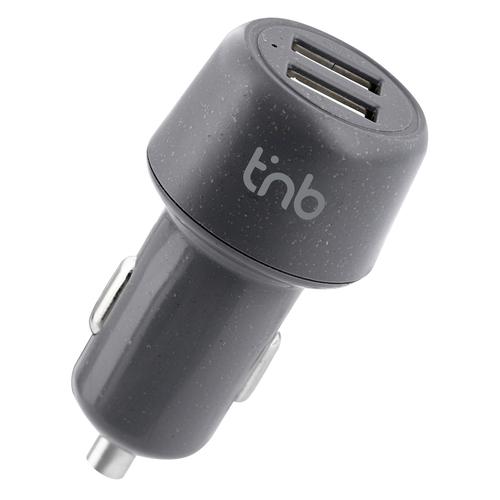 Chargeur allume-cigares TNB 2 USB 4,8 A - Plastique écologique gris eco Chargeur allume-cigares TNB 2 USB 4,8 A - Plastique écologique gris eco