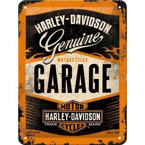 Tin Sign  15Cm X 20Cm NOSTALGIC ART Harley-Davidson Garage