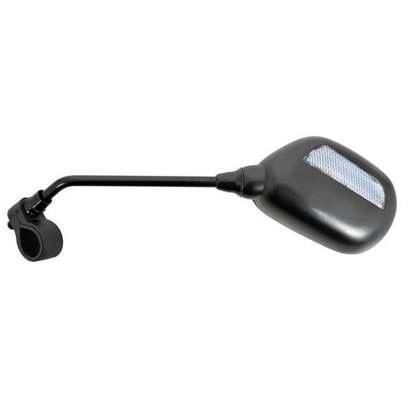 RETROVISEUR OVALE VELO NOIR AVEC CATADIOPTRE CARPOINT