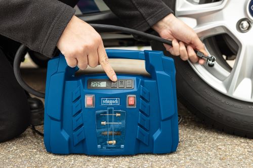 Compresseur gonfleur portatif SCHEPPACH 8 bars AC/DC - AIR FORCE 5