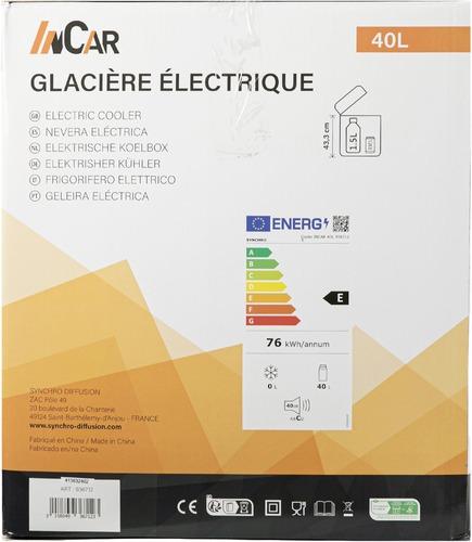 Glacière thermoélectrique INCAR 12V-24V/230V 40L