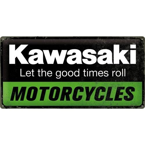 Tin Sign 25 X 50 Cm NOSTALGIC ART Kawasaki Genuine