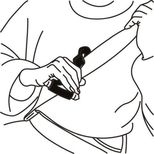 Marteau brise vitres d'urgence noir CARPOINT