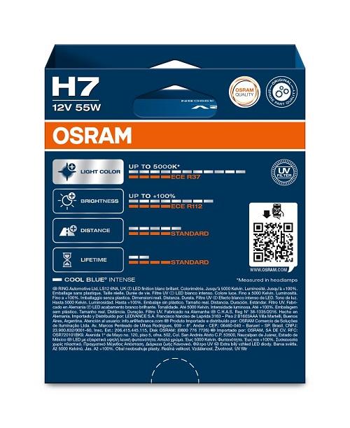 1 ampoule OSRAM COOL BLUE INTENSE NG H7 12V DB