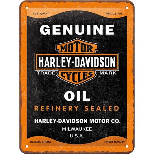 Tin Sign 15X20Cm Harley-Davidson NOSTALGIC ART- Genuine Oil