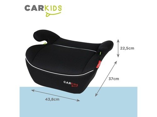 Réhausseur bas CAR KIDS noir/blanc 125-150cm ECE R129 ISIZE 