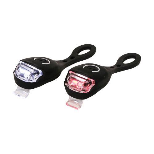 SET D'ECLAIRAGE 2 PCS NOIR SUPER BRILLANT CARPOINT PILE INCLUSE