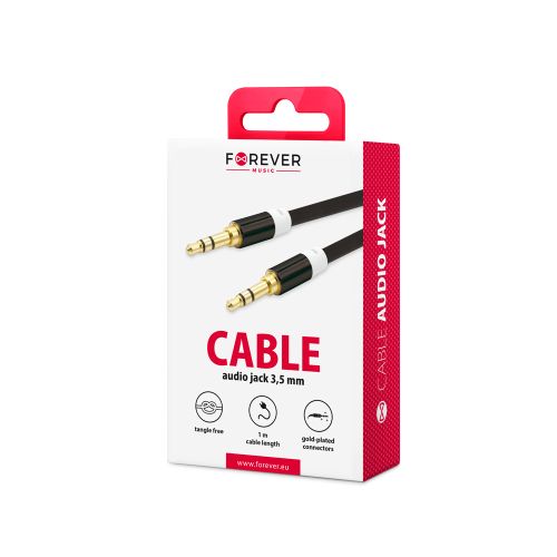 Câble audio mini jack 3,5mm noir FOREVER 