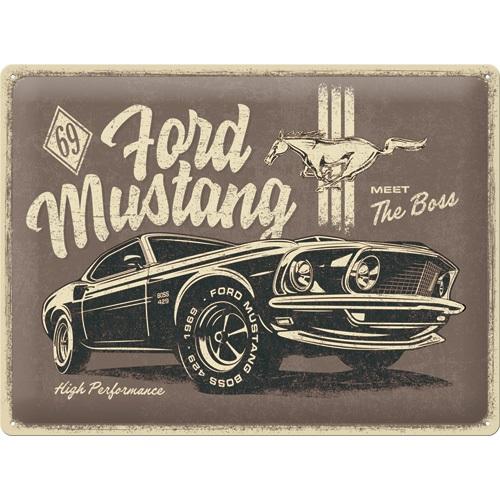Tin Sign 30 X 40 Cm NOSTALGIC ART Ford Mustang - The Boss