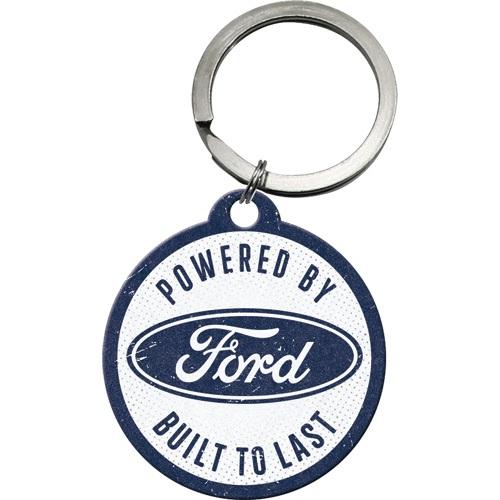 Key Chain Round NOSTALGIC ART  Ford - Built To Last