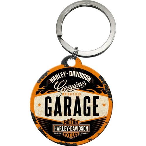Key Chain Round NOSTALGIC ART Harley-Davidson - Garage