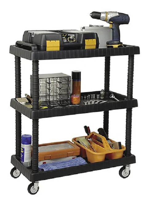 Desserte mobile 3 étagères porte-outils - Charg max 120 kg ARTPLAST