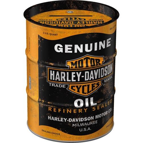 Money Box Oilbarrel Harley Davidson NOSTALGIC ART  Genuine Oil