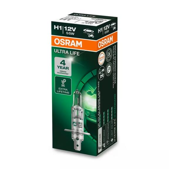 2 ampoules OSRAM ULTRALIFE H1 12V DUOBOX