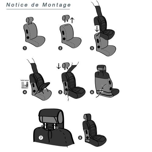 Couvre siège auto Grand confort gris