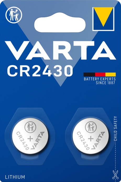2 Piles VARTA bouton lithium CR2430 - Roady
