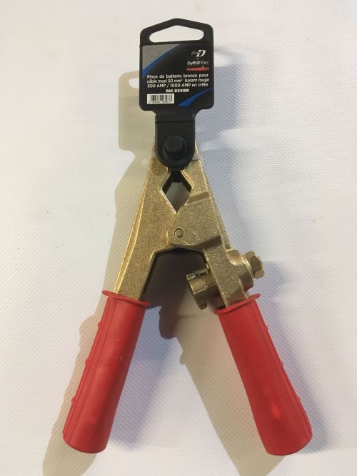 Pince de batterie laiton 500A rouge RDI Pince de batterie laiton 500A rouge RDI
