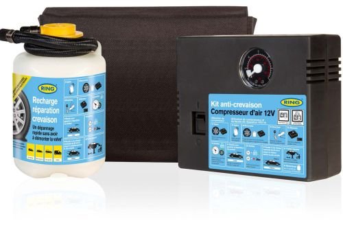 Kit réparation crevaison compresseur + liquide réparation RING 450 ml RTK4FR