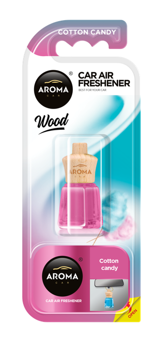 Désodorisant AROMA CAR wood mini 4.5ml cotton candy