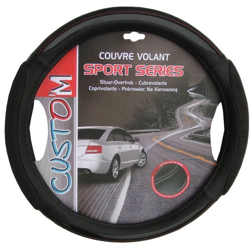 Couvre volant CUSTOMAGIC noir insert carbone Couvre volant CUSTOMAGIC noir insert carbone