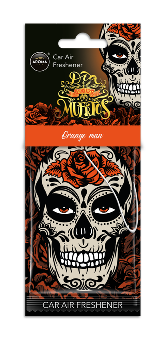 Désodorisant AROMA CAR dia de los muertos orange man
