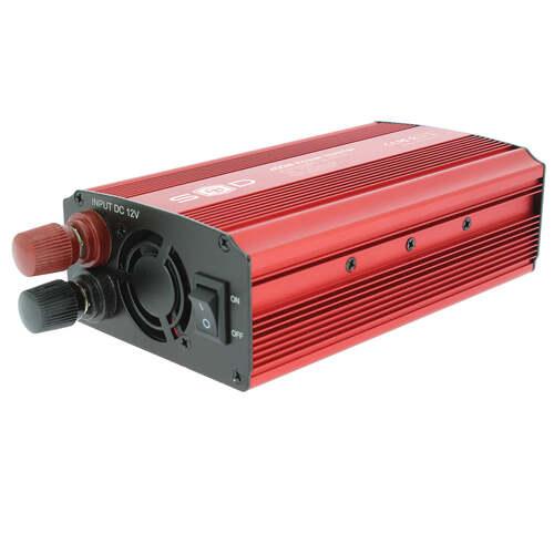 Convertisseur SWISS DRIVE 12V/230V 600W + USB 2.1Ax2 + pinces crocodiles