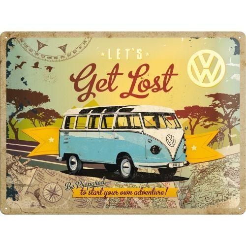 Tin Sign30 X 40 Cm NOSTALGIC ART Lets Get Lost Vw