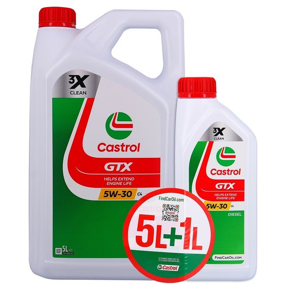 Huile CASTROL GTX 5W30 C4 5+1L Huile CASTROL GTX 5W30 C4 5+1L