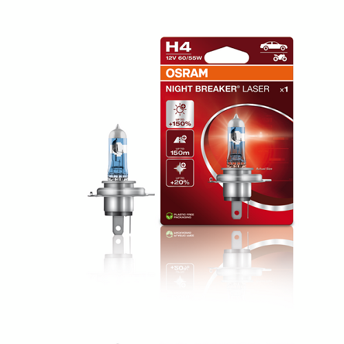 2 Ampoules OSRAM H4 Night Breaker Laser 1 64193Nl-1Bl