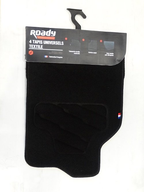 Jeu de 4 tapis universel ROADY Moquette