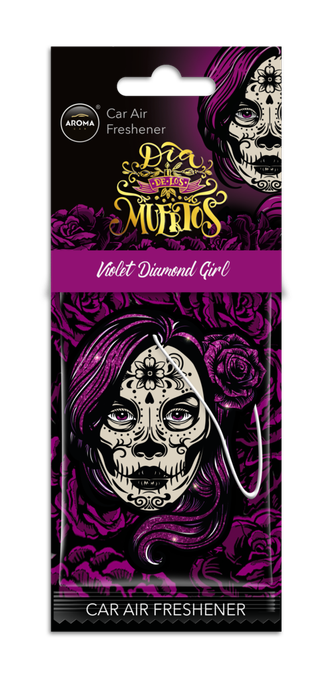 Désodorisant AROMA CAR dia de los muertos violet diamond girl
