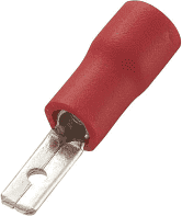 Cosses languettes pré-isolées 2.8 rouges RDI Cosses languettes pré-isolées 2.8 rouges RDI