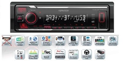 Autoradio JVC KENWOOD KMM-BT408DAB Autoradio JVC KENWOOD KMM-BT408DAB