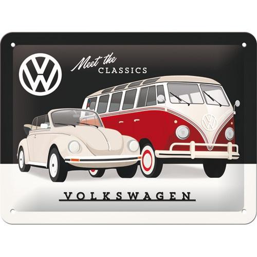 Tin Sign  15Cm X 20Cm NOSTALGIC ART Vw / Meet The Classics