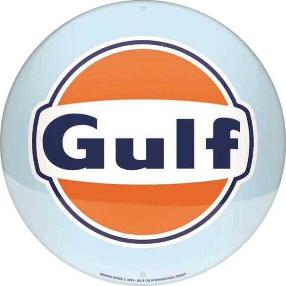 Round Tin Sign 35Cm NOSTALGIC ART Gulf