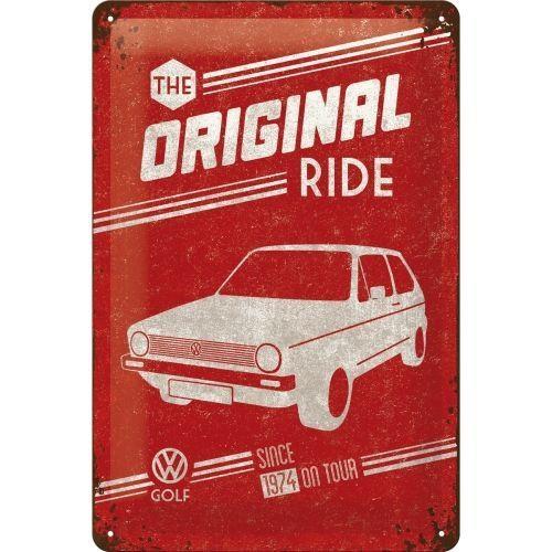 Tin Sign 20X30 NOSTALGIC ART Vw Golf / The Original Ride