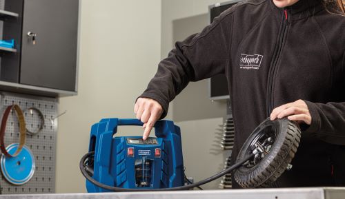 Compresseur gonfleur portatif SCHEPPACH 8 bars AC/DC - AIR FORCE 5