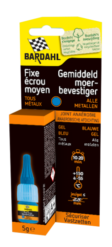 Fixe écrou moyen bleu BARDAHL 5 g Fixe écrou moyen bleu BARDAHL 5 g