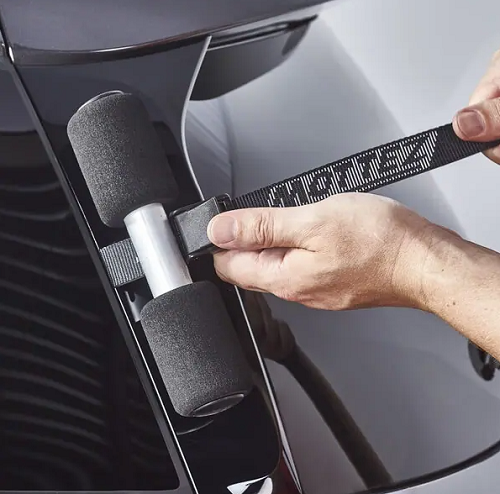 Porte-vélos sur coffre Shiva 2 Elec Mottez  Porte-vélos 2 vélos éléctriques sur coffre Mottez Shiva 2 Elec Porte-vélos sur hayon suspendu Shiva 2 Elec Mottez 