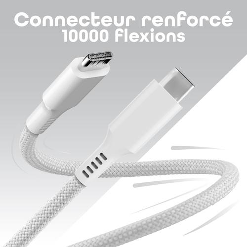 Câble TNB USB-C/USB-C 1.5m gaine aimantée 