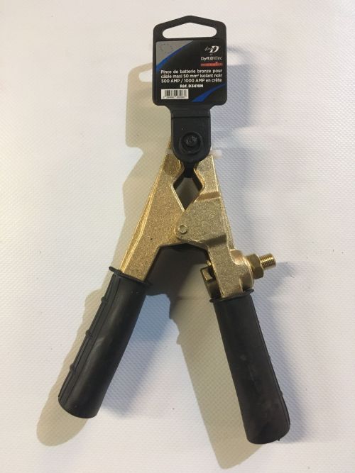 Pince de batterie laiton 500A noire RDI Pince de batterie laiton 500A noire RDI