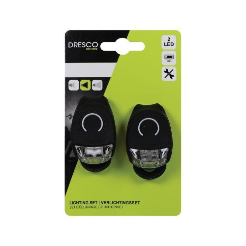 SET D'ECLAIRAGE 2 PCS NOIR SUPER BRILLANT CARPOINT PILE INCLUSE