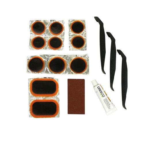 KIT DE REPARATION PNEUS VELO RUSTINES/COLLE/ABRASIF CARPOINT