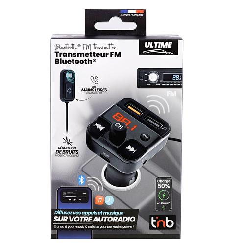 Transmetteur FM Bluetooth kit mains libres et charge rapide   TNB- NOIR