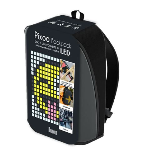 Sac à dos connecté DIVOOM Pixoo avec LED noir Sac à dos connecté DIVOOM Pixoo avec LED noir