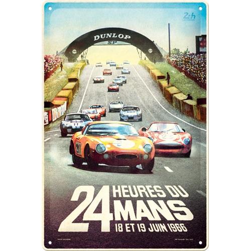 Tin Sign 20X30Cm NOSTALGIC ART 24H Le Mans - Racing Poster 1966